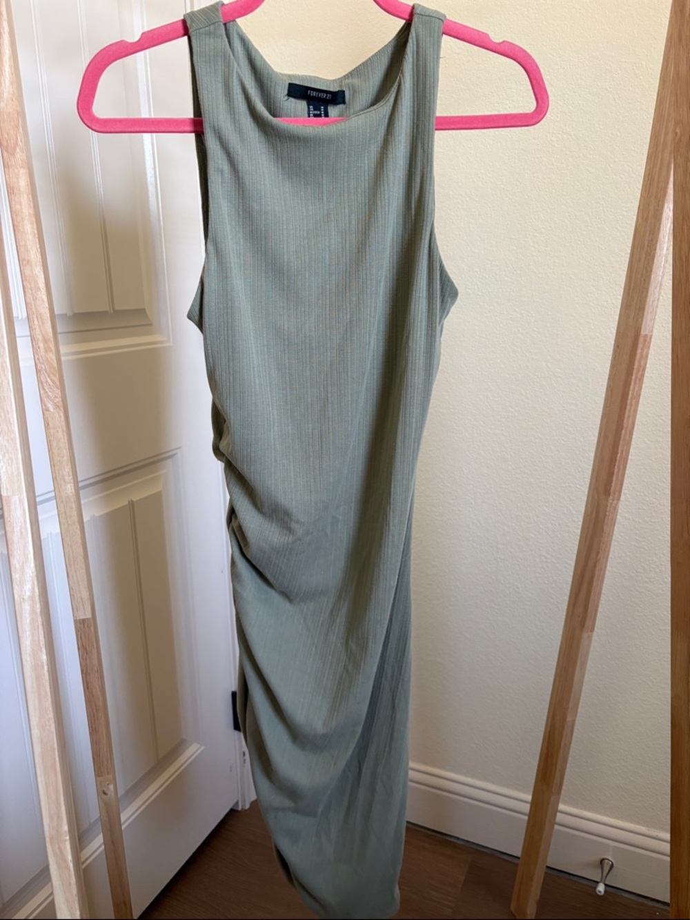 Forever 21 Sage Ribbed Tank Maxi Dress